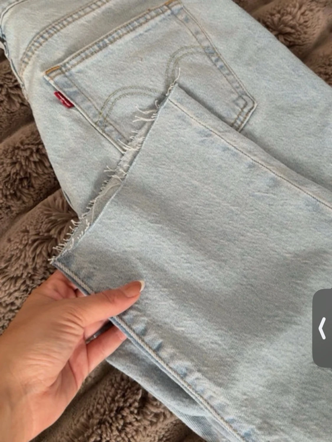 Ljusblå raka Levi's jeans - 3