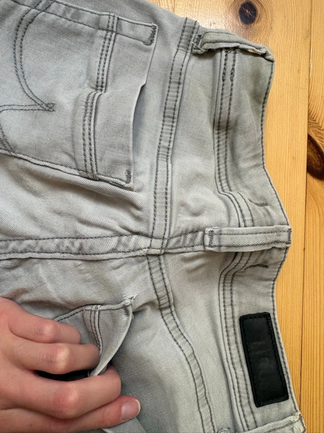Ljusgrå bootcut jeans - 5