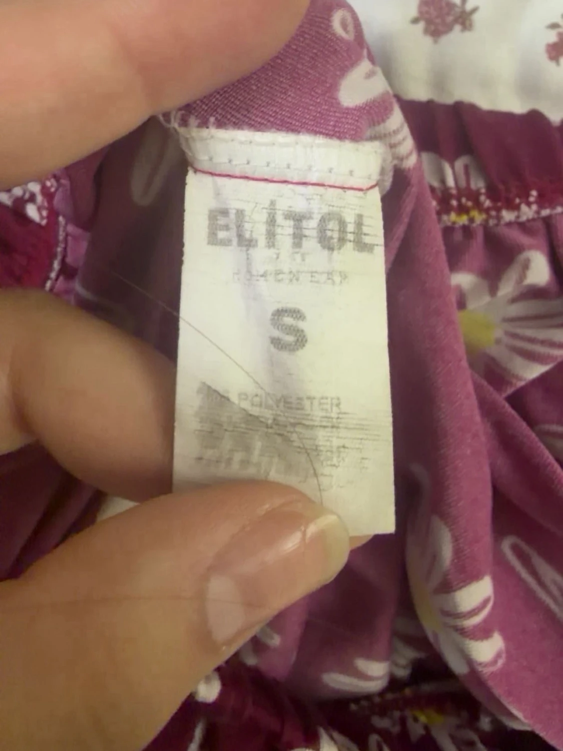 Vinröda pyjamasbyxor med prästkragar - 3