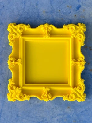 Victorian Photo Frame - ▫ Size: 12x12 cm / 4.7x4.7 inches ▫The frame is suitable for a photo of: 8x8 cm / 3.1x3.1 inches ▫ Material: 3D-printed PLA plastic ▫ Lightweight ▫ Shipped with double-sided tape