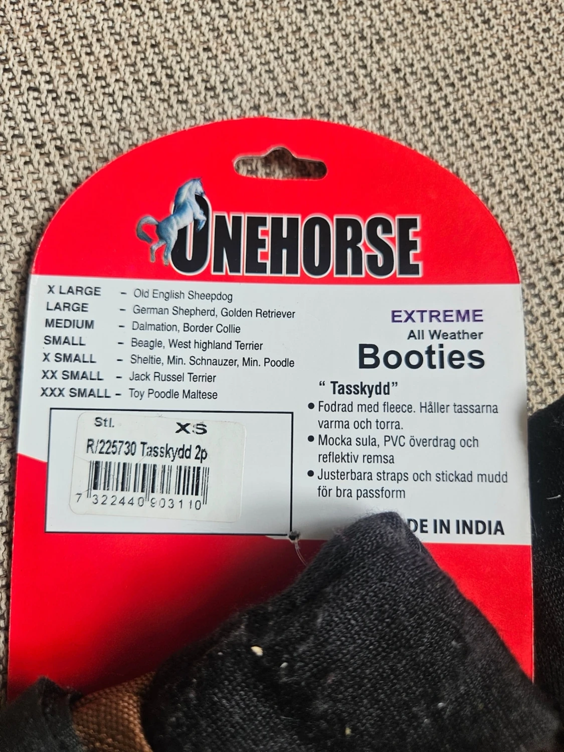Onehorse tasskydd XS till hund - 2