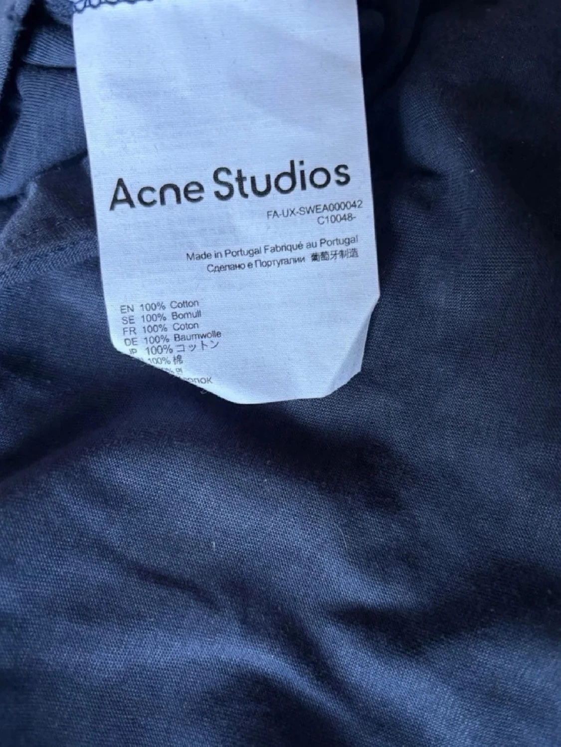 Mörkblå långärmad topp Acne Studios - 2
