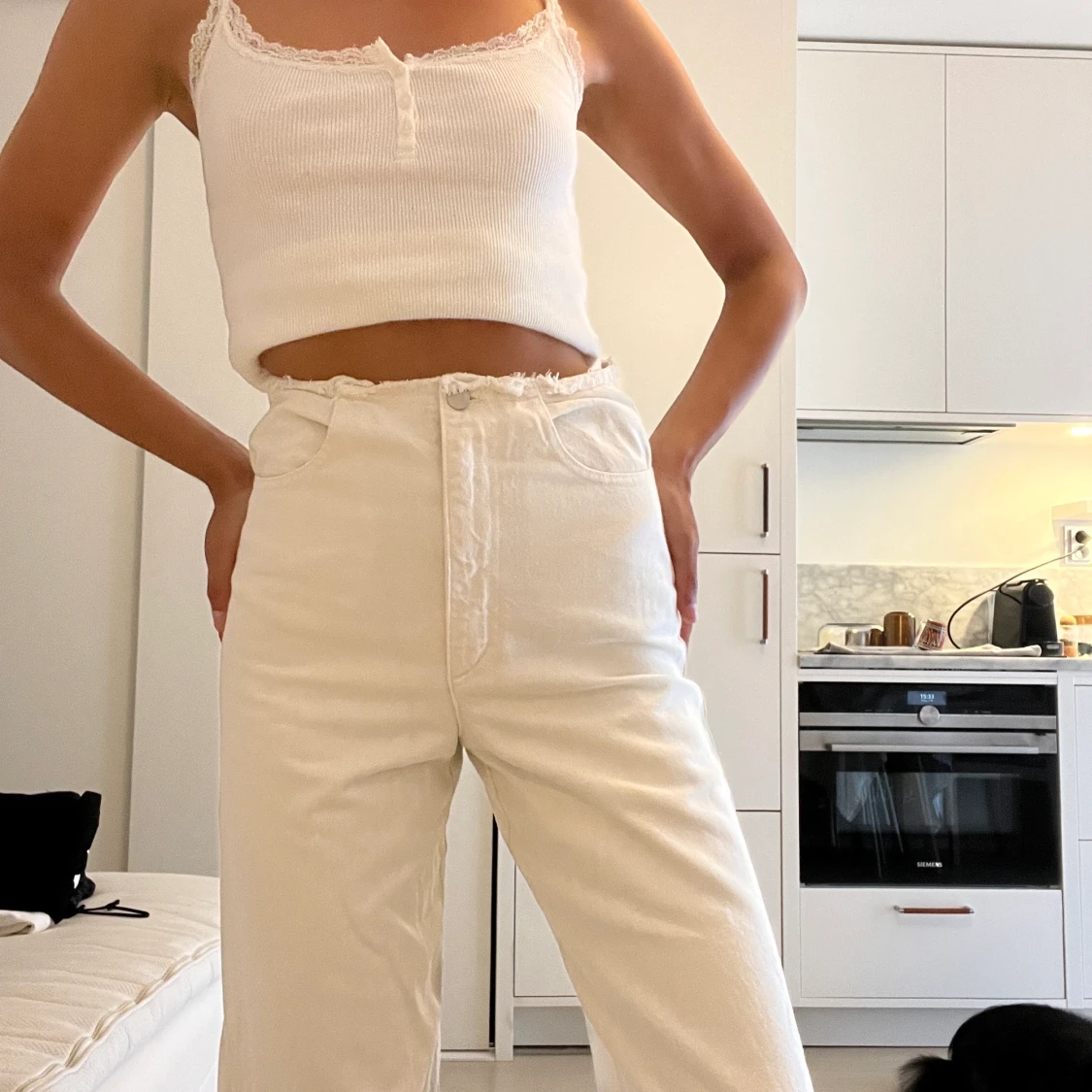 Ljusa lösa jeans - 91