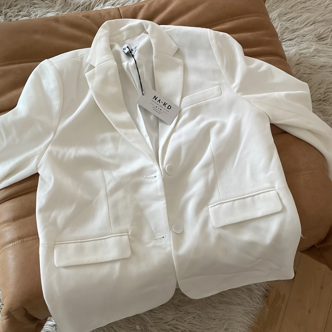 Vit oversized kavaj NA-KD - 90