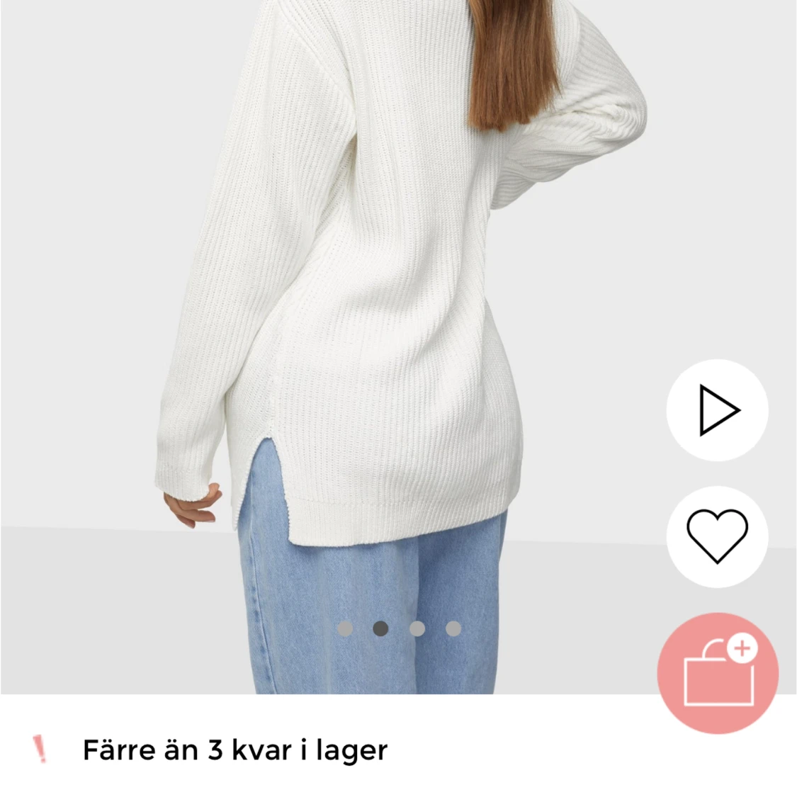 Vit stickad tröja  - 90