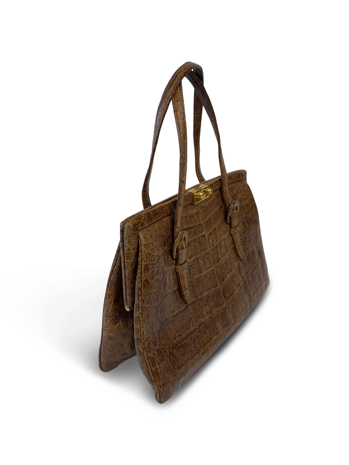 50's Crocodile Leather Handbag - 90