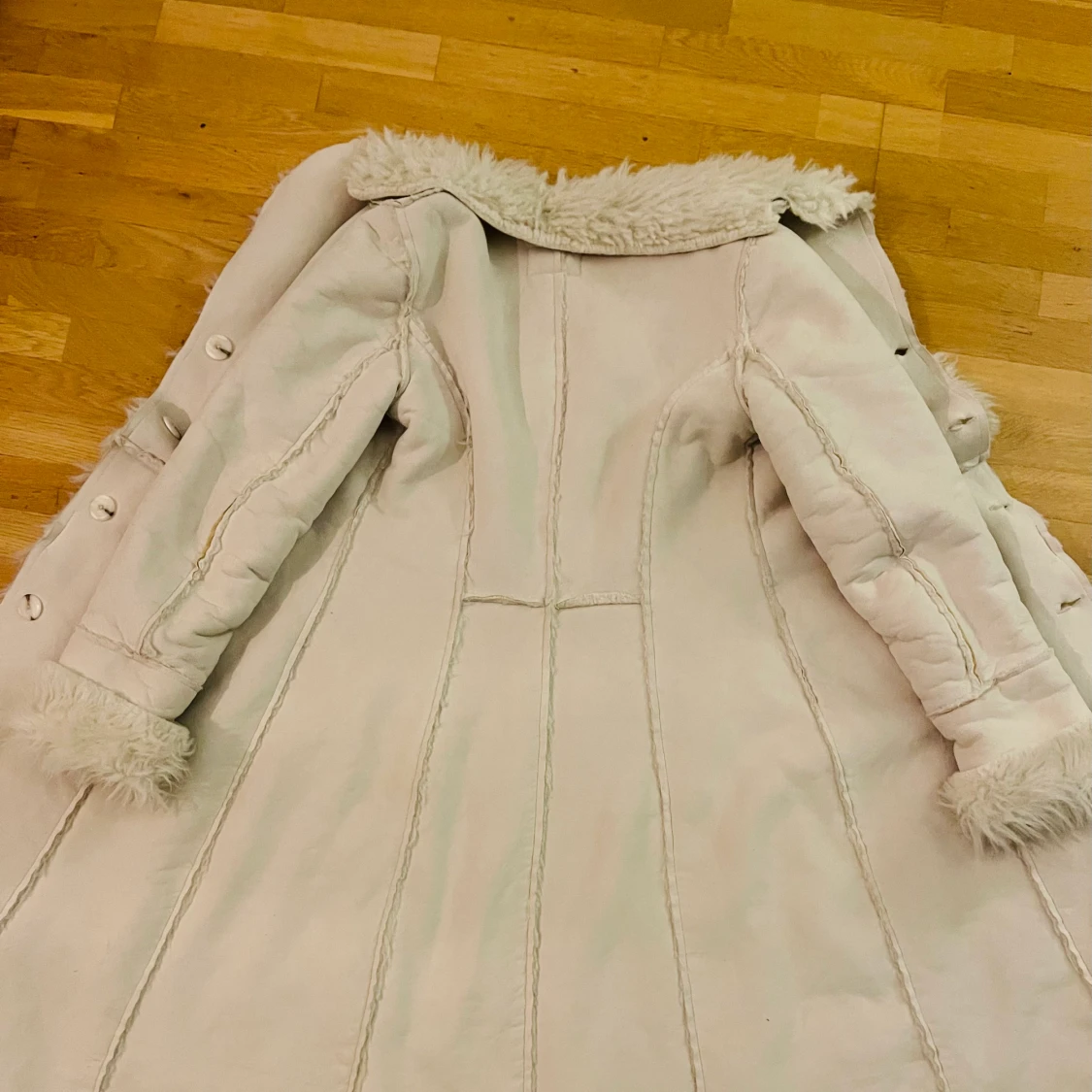 Vit varm päls (oäkta) - 90