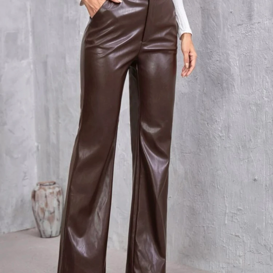 Skinnbyxor bruna  - 90