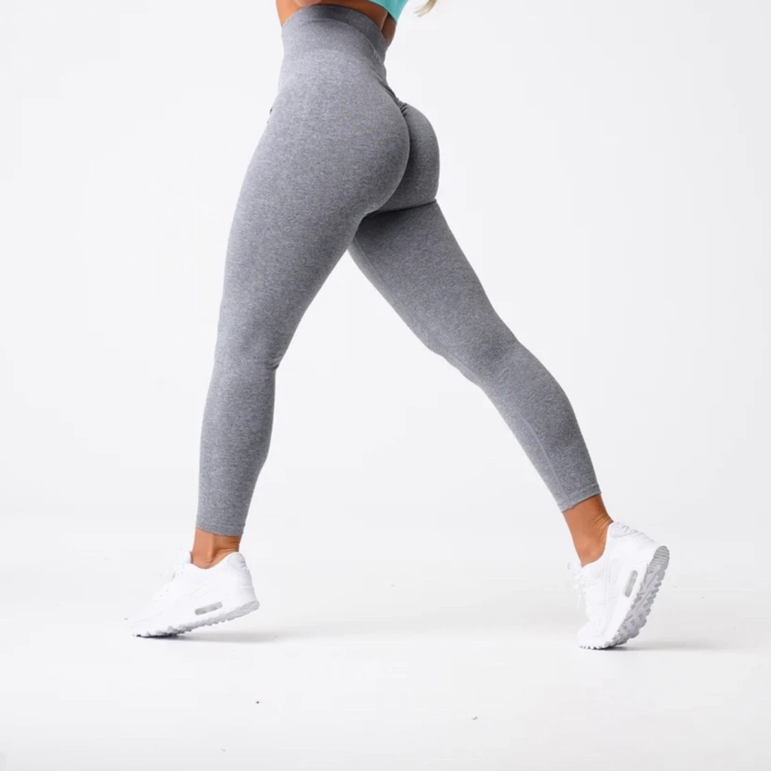NVGTN grey scrunch seamless leggings