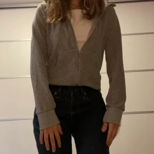 Zip up tröja - Grå  !den är invikt på bilderna! Skriv om du vill ha fler bilder på tröjan🪩🤍