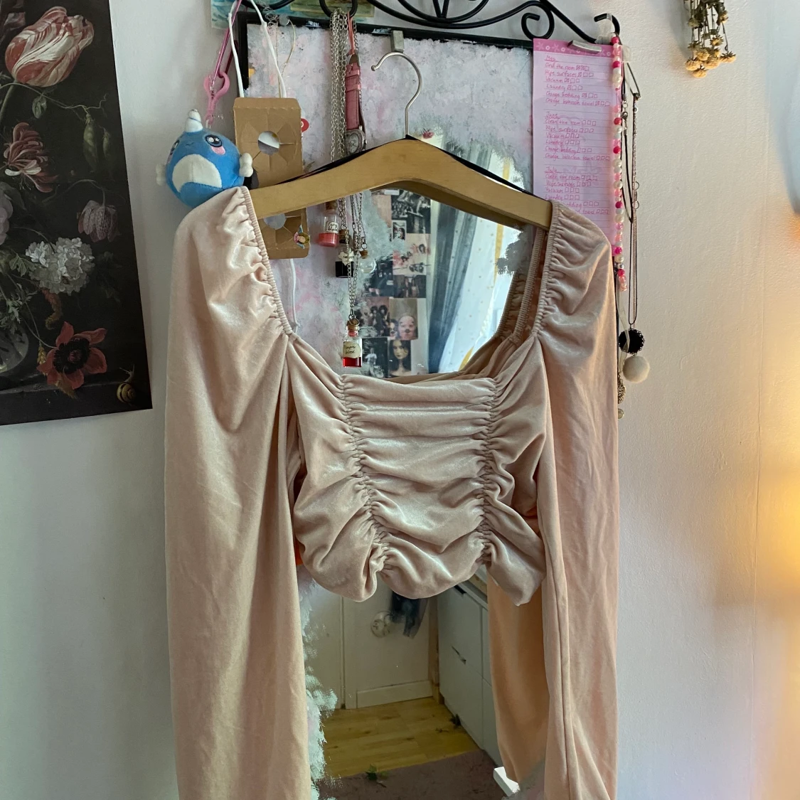 Rosa puffärmad tröja