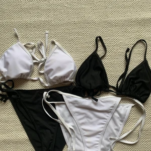 Två stycken bikinis från bubbleroom  - Den svarta är i bra skick, men använd ett par gånger medans den vita inte är använd mer än en gång! En för 50 eller båda för 70