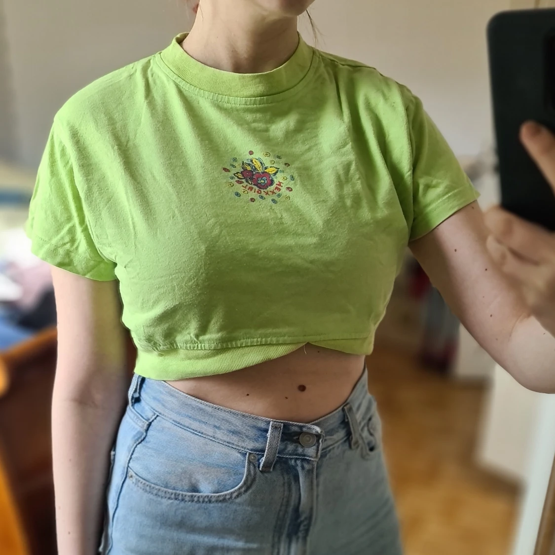 Grön crop top 90-tal