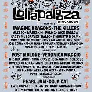Lollapalooza - Säljer min 3-dagars biljett till Lollapalooza 2022. Biljetten har sparats sen 2020, alltså kan man få extra grejer gratis på köpet så som mat o dricka på själva festivalen. Nypris 2995, skriv till mig vid frågor och om extra detaljer🔥