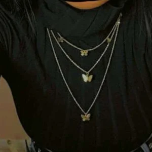 Butterfly necklace  - Layers necklace 