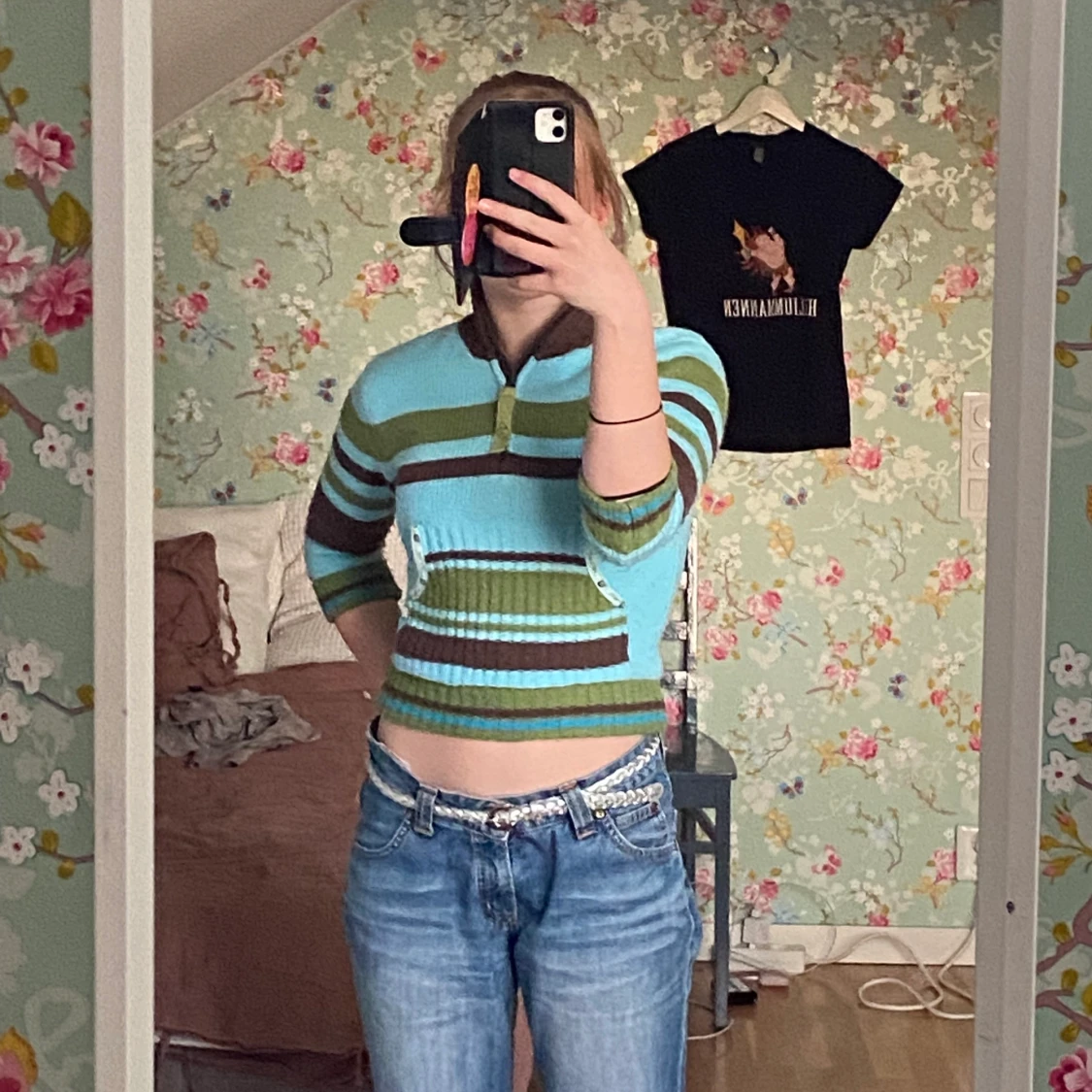Fin cropped tjock turtleneck tröja