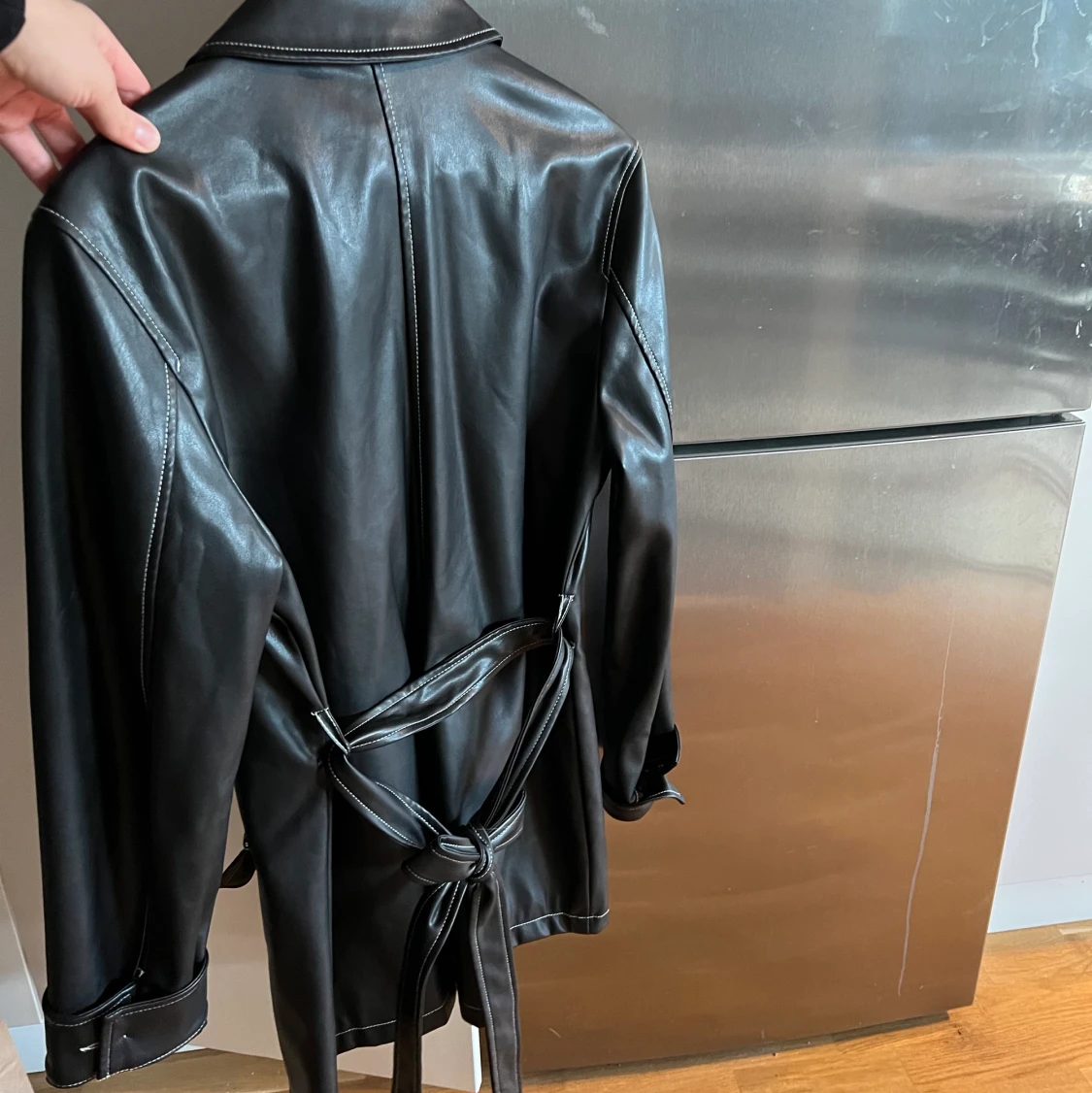 Läderkappa strl S - 90