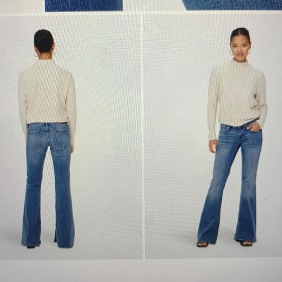 lågmidjade jeans - 90