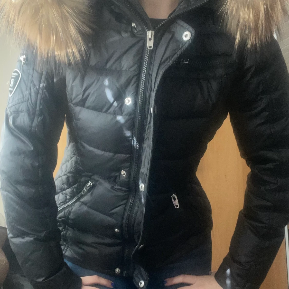 Rock and blue pälsjacka - 90