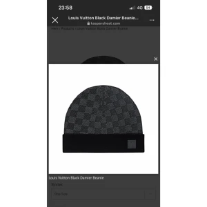 Louis Vuitton Black Damier Beanie - Louis Vuitton Black Damier Beanie Skick: 9/10 Kvitto finns