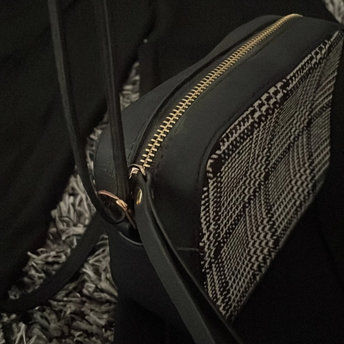 Vintage rutig väska - 90