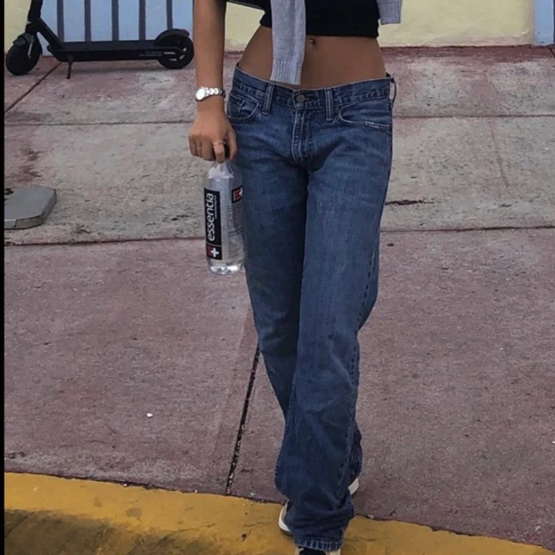 low waist zara byxor