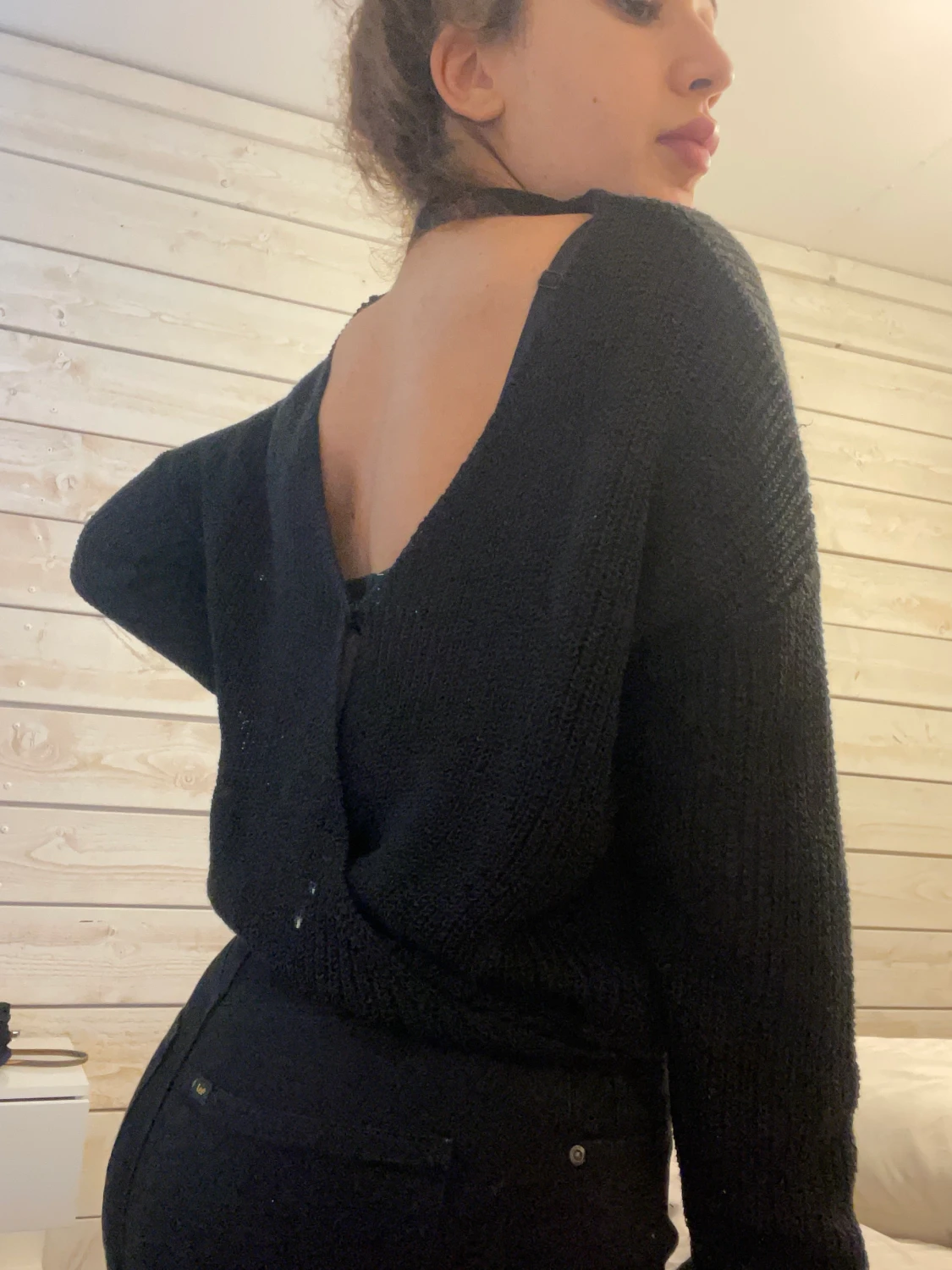 Urringad tröja i rygg 