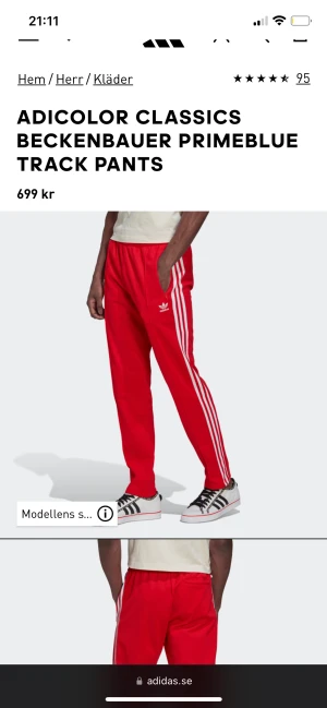 Adidas byxor - Röda Adidasbyxor!<3 