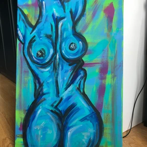 Målning  - Målning av kvinnokropp målad av mig🌊storlek 40X60