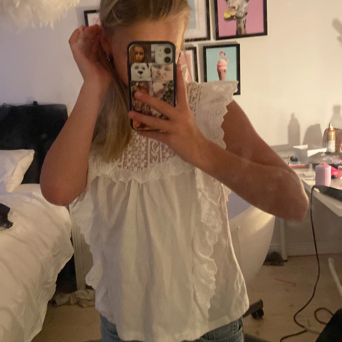 Vit topp från mango - 90