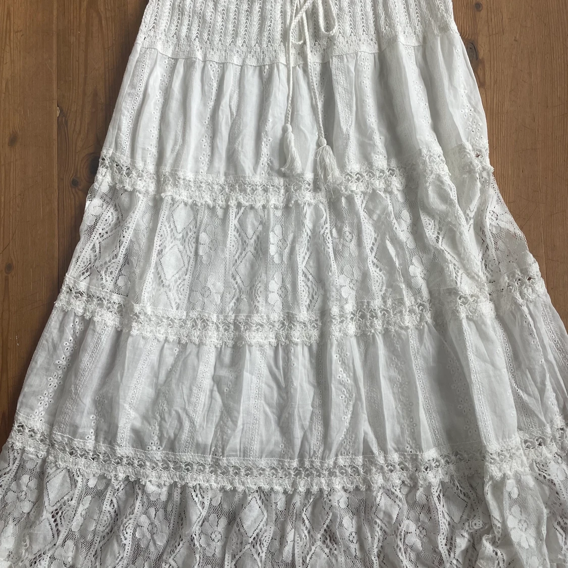 Lång vit kjol - 90