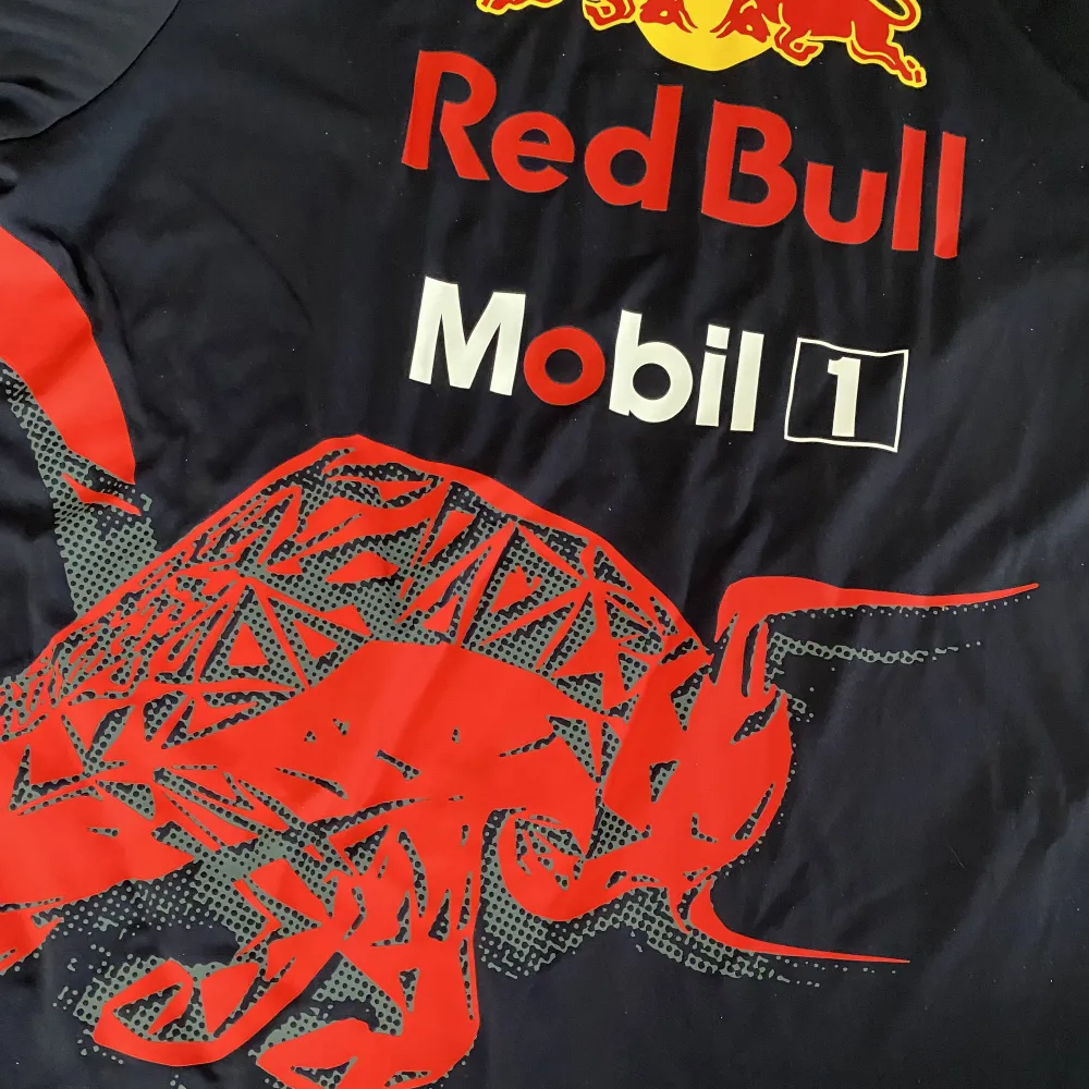 Säljer en red bull racing F1 tröja som är använd kanske 5 gånger och är i storlek L. Den är äkta och köpt på racet i österrike förra året. Bara att skriva ett DM vid intresse!. T-shirts.