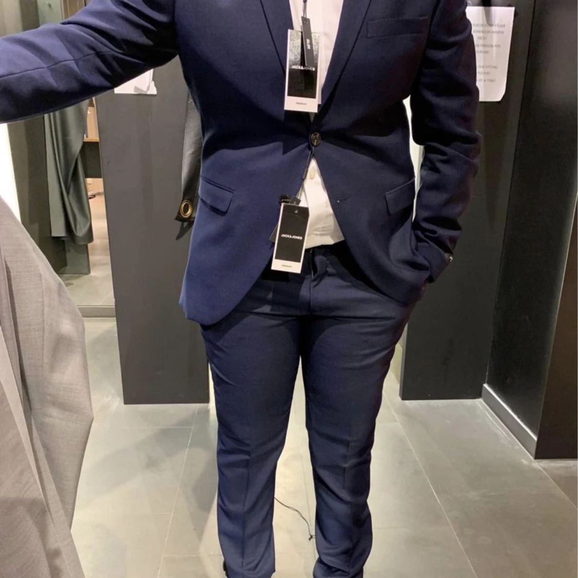 Jack & Jones premium super slim fit kostym, blå/dark navy  - 90