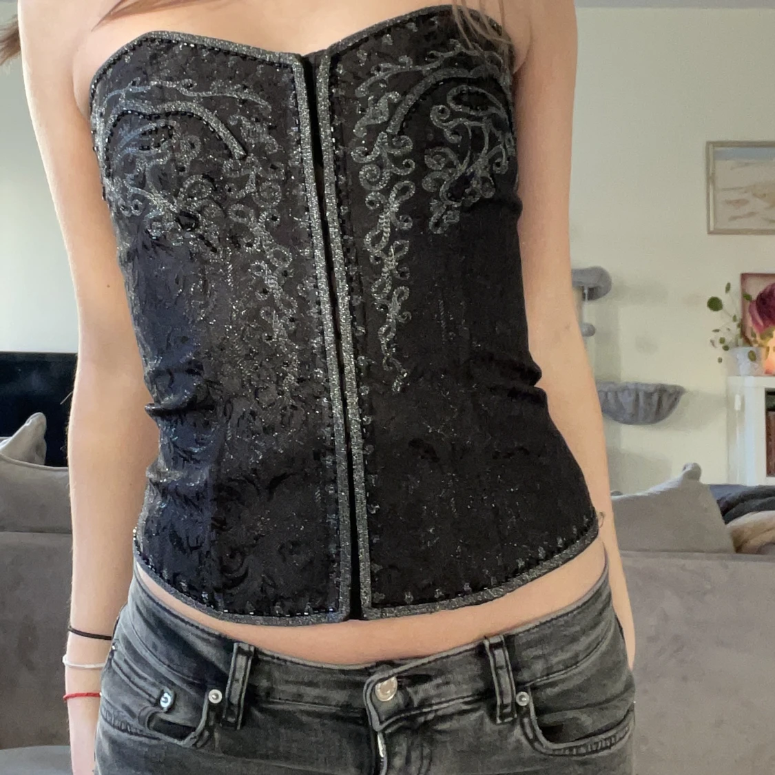 Svart korsett