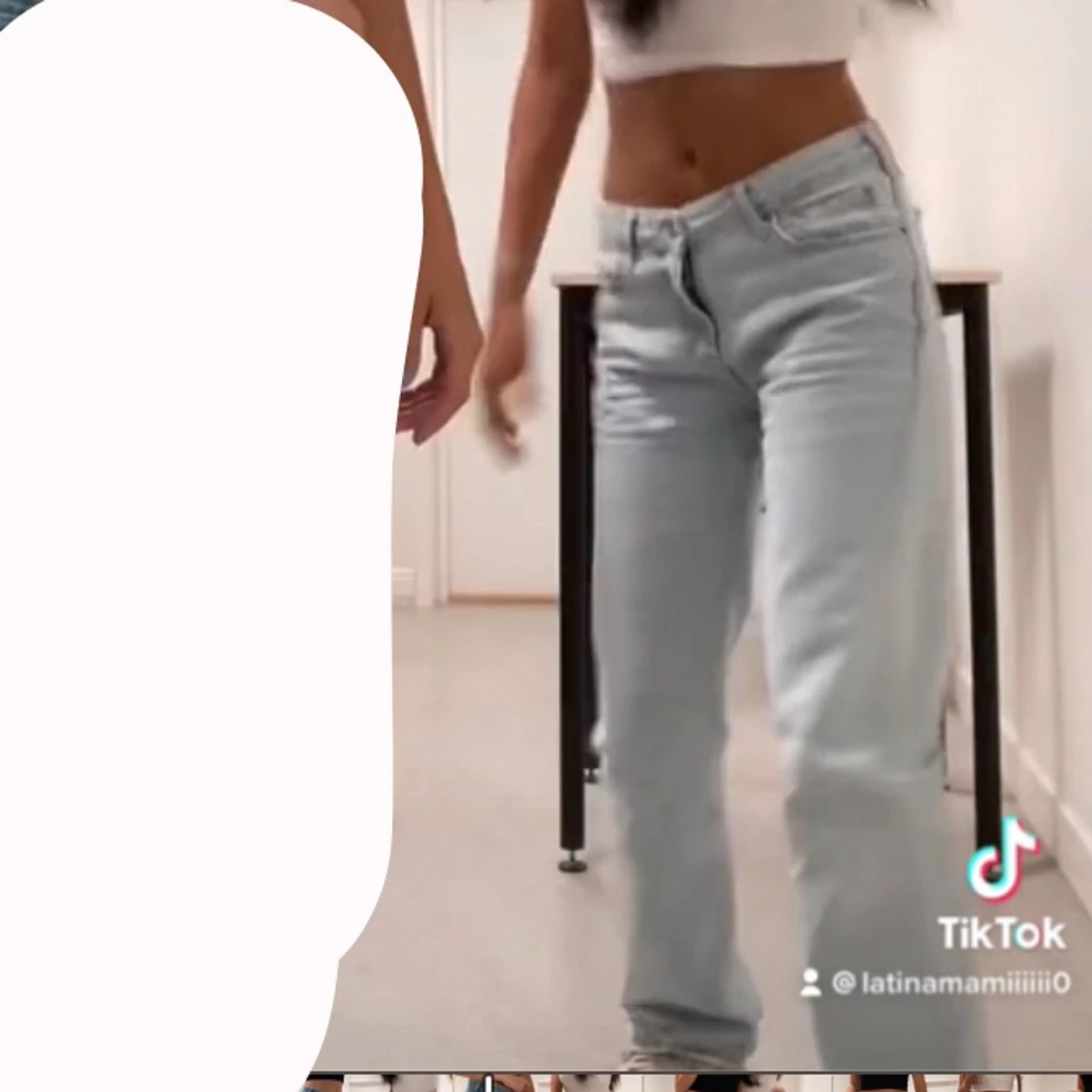 Raka lågmidjade jeans - 90