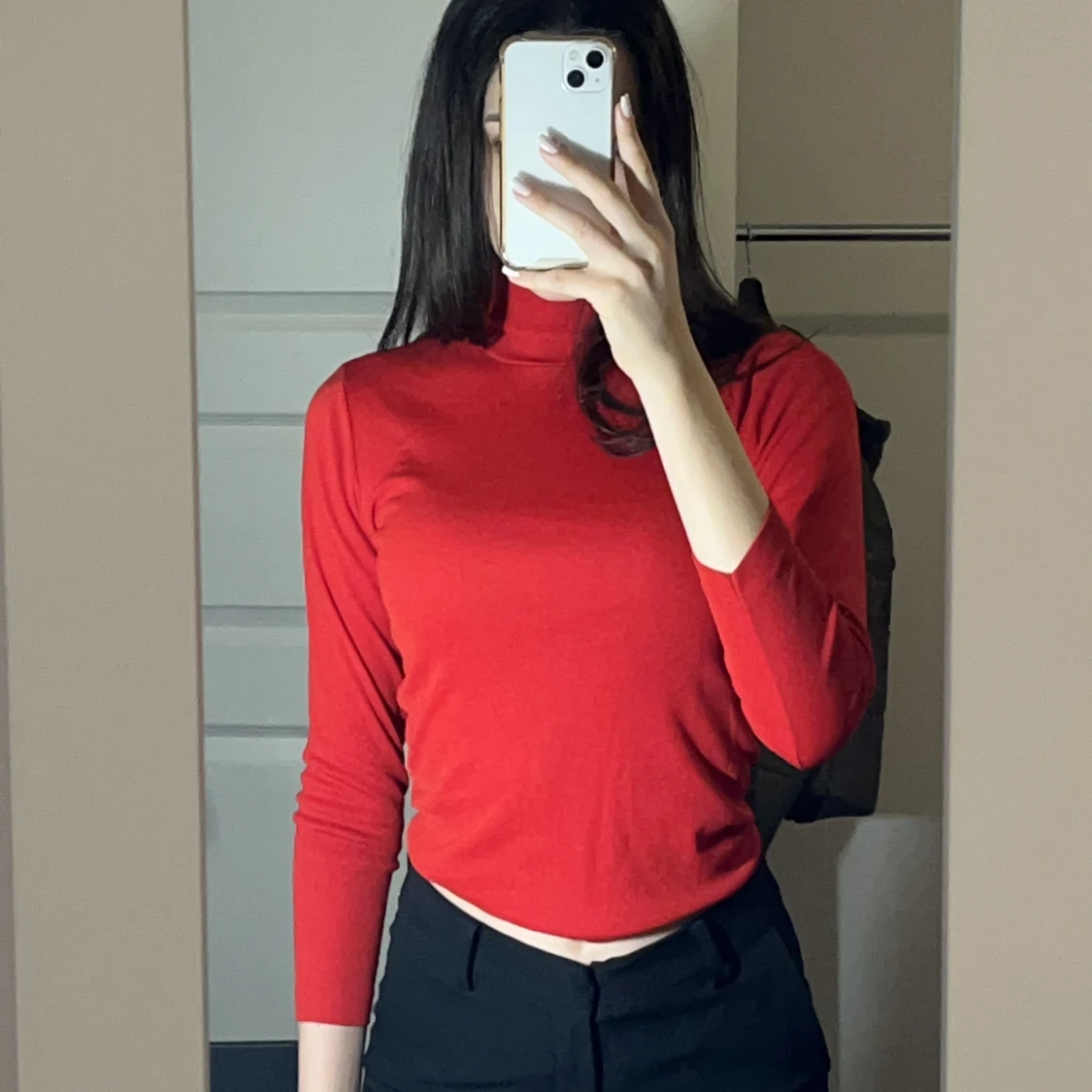 Röd turtleneck - 90