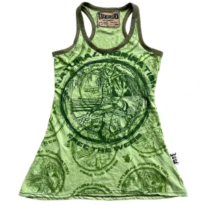 Vintage Top - !-20%!Snyggt unikt ”WEED” linne från 00-talet! Coolt tryck! Vackert flytande fall! I perfekt skick! Storlek S!💋