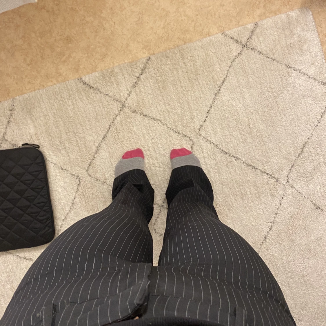 Randiga kostymbyxor - 90