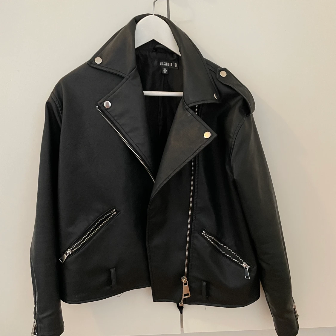 Skinn jacka oversized 