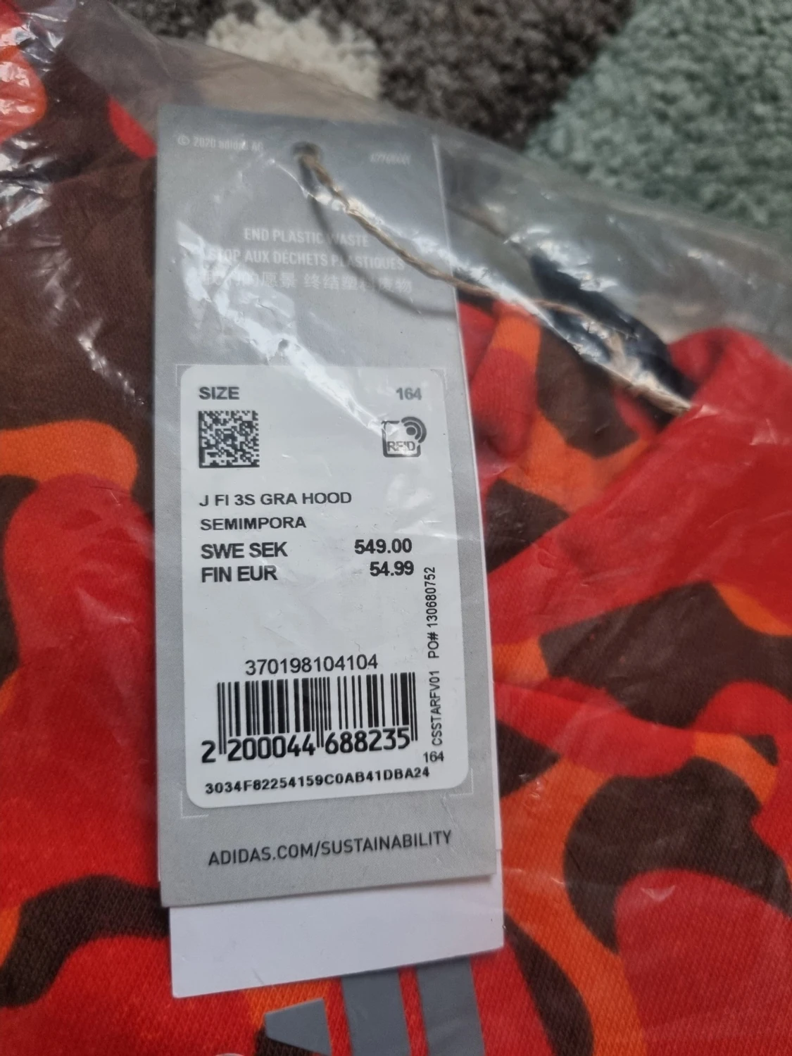 Ny! Adidas hoodie strl. 164 - 90