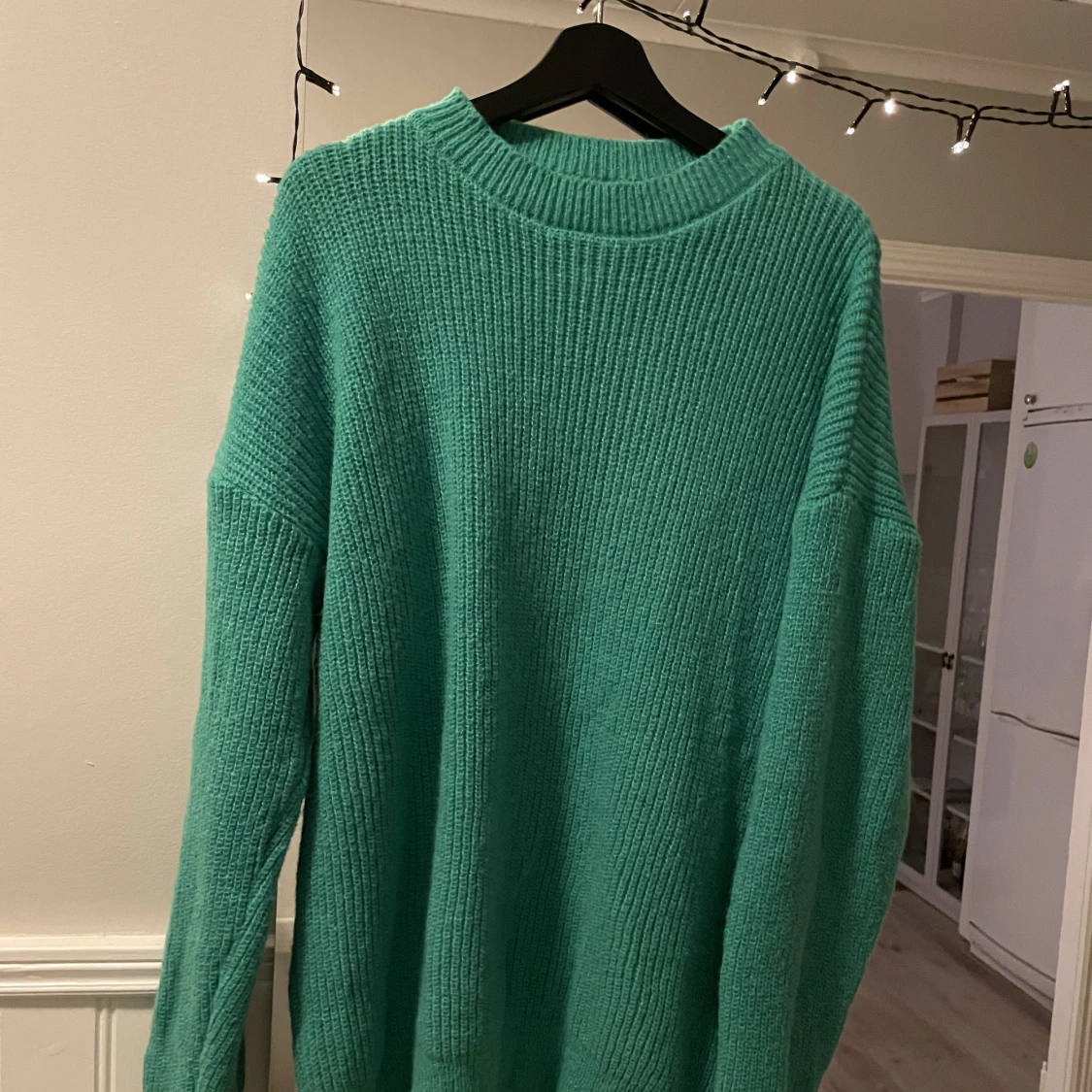 Grön stickad tröja - 90