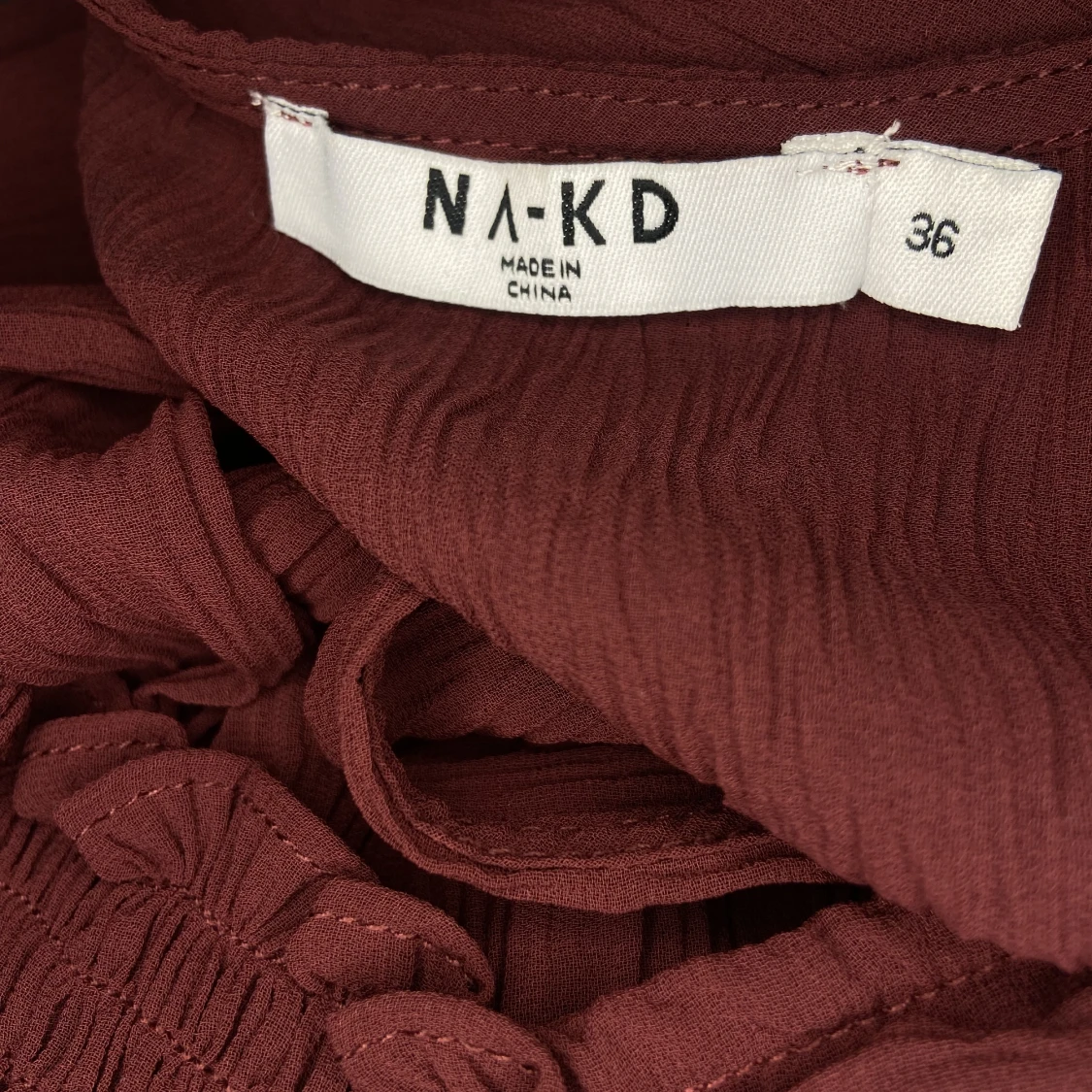 NA-KD BohoKlänning med struktur och smockdetalj (Röd) - 91