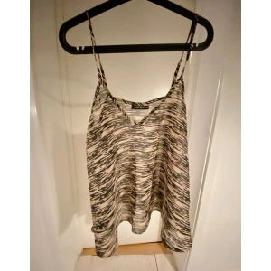 Beiget och grått linne, transparent - Transparent linne. Långa axelband. Storlek 36. Fint skick.