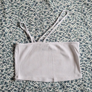 Bandeau crop top - White crop top with a cross shoulder strap.  Size 36