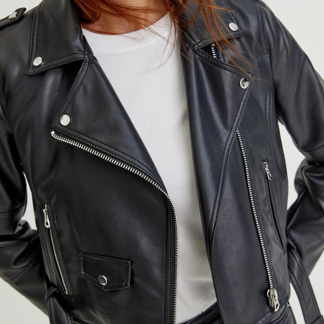 skinn jacka från pull och bear  - 90