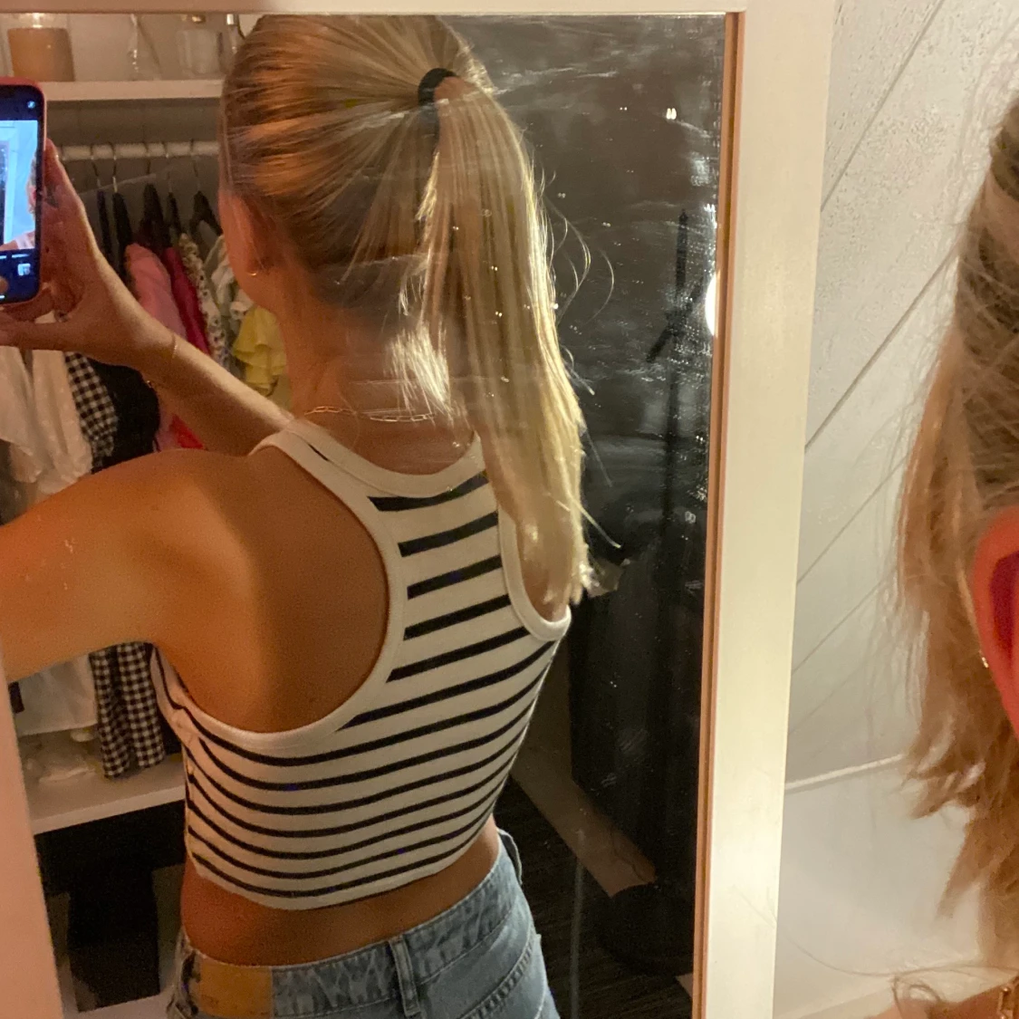 Randigt linne, strl S - 90