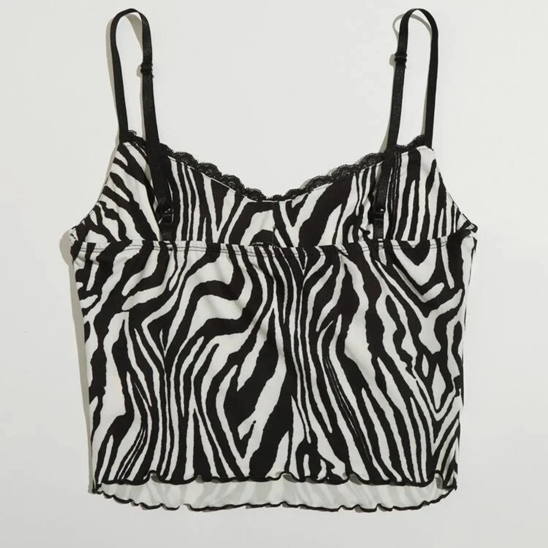 Svart/vita linne zebra mönster - 90