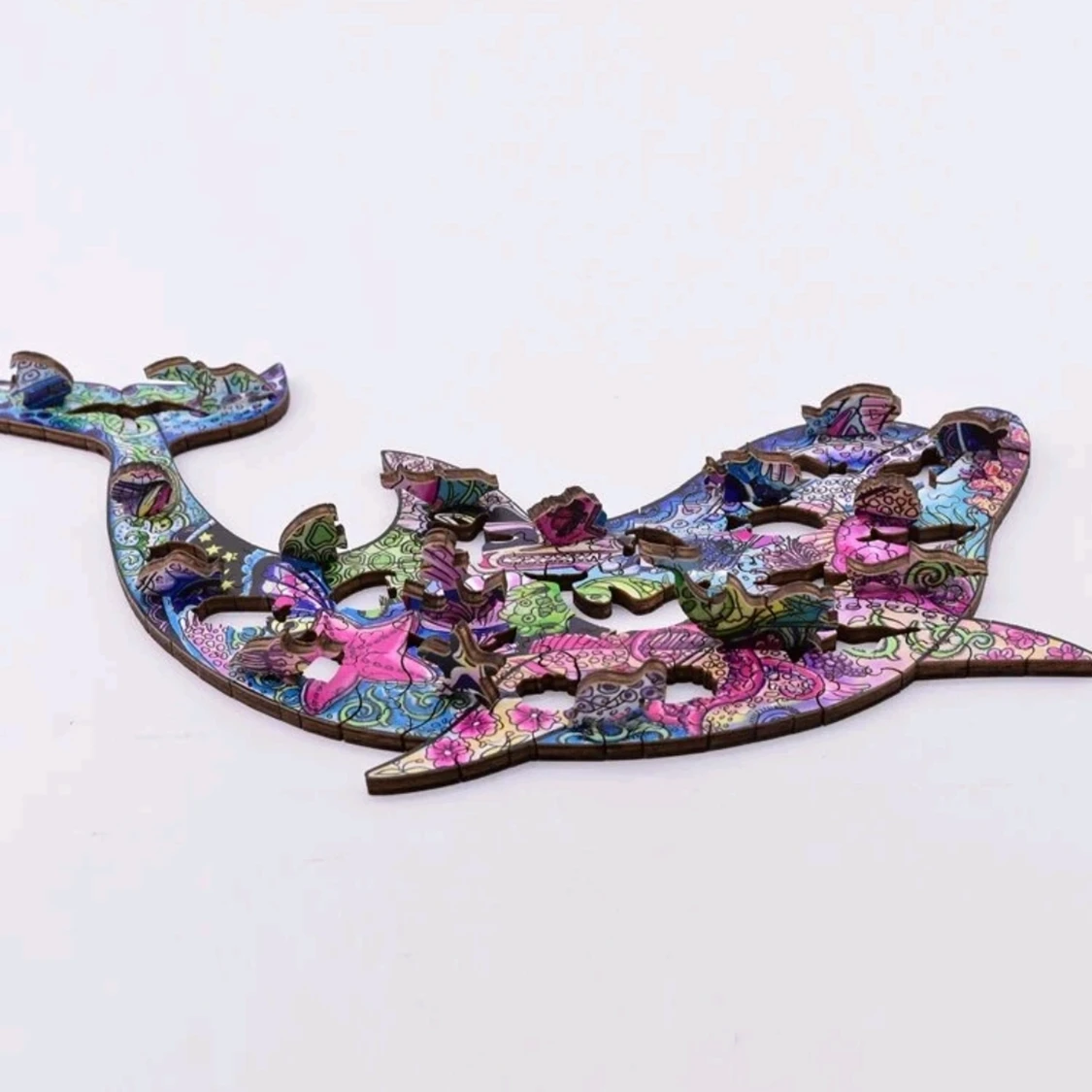 Träpussel delfin - 91