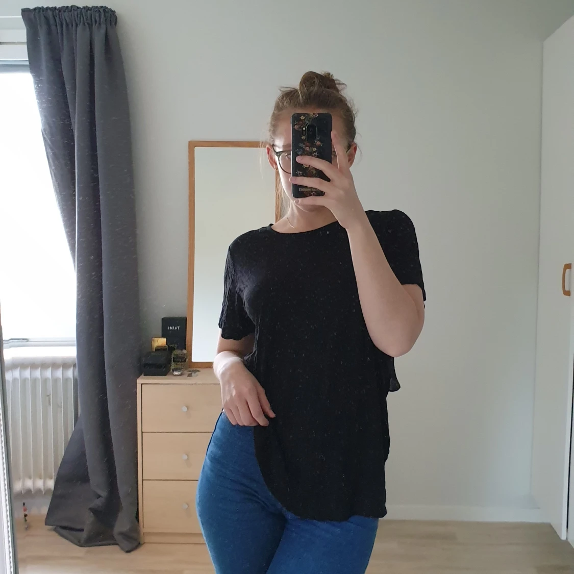 Svart fin t-shirt - 90