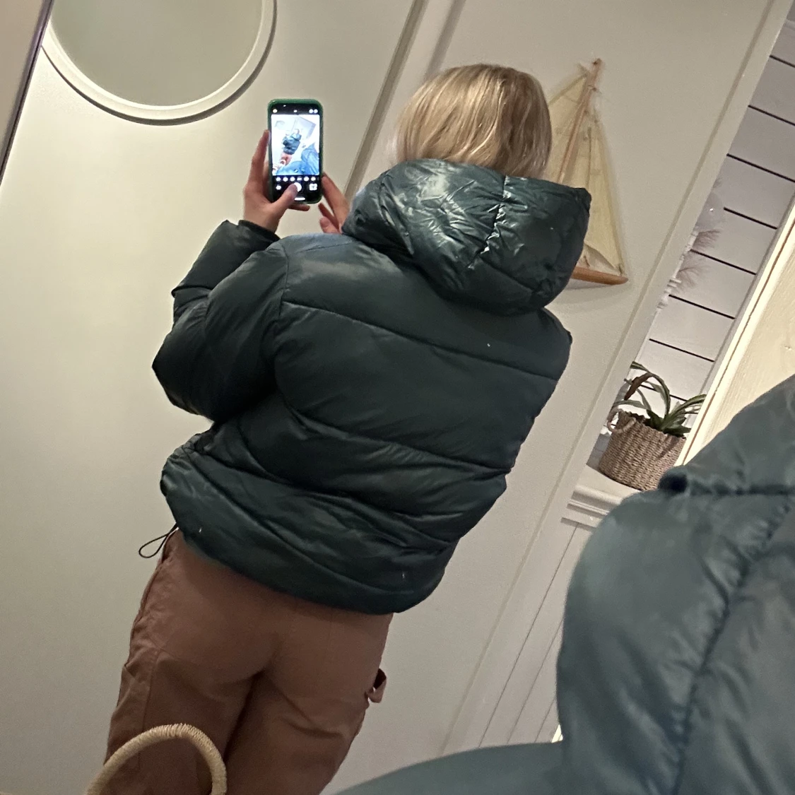 Mörkgrön Dunjacka - 91